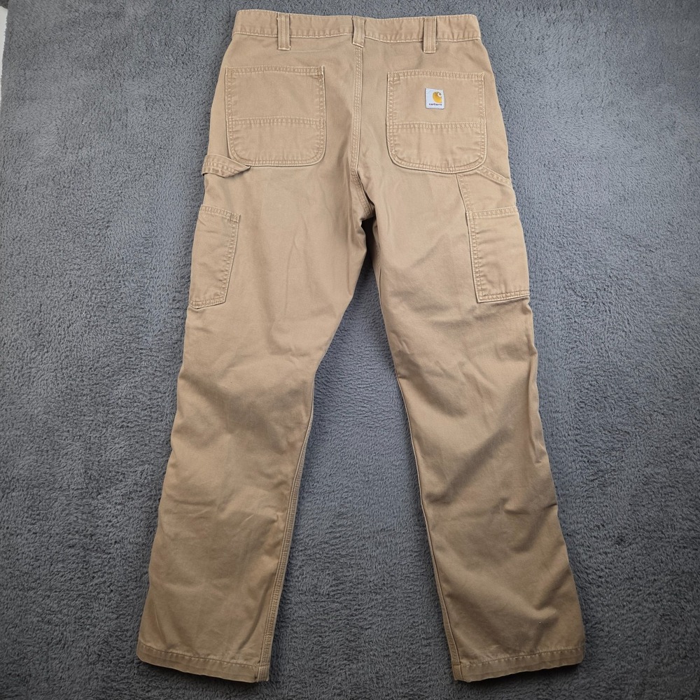Carhartt Carpenter Pants Men's 34x32 Relaxed Fit Twill Utility Workwear Tan - Picture 2 of 11